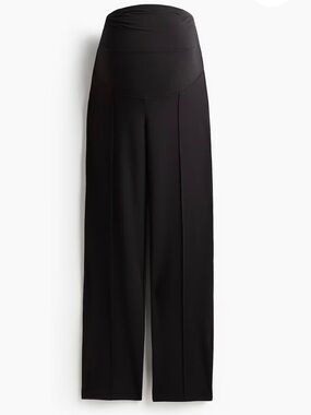 H&M Black Maternity MAMA CREASE FRONT PANTS - Size Medium